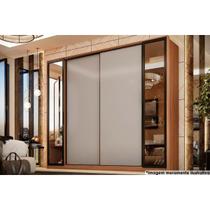 Guarda Roupa Casal 4 Portas de Correr (2 c/ Vidros Reflecta) e 4 Gavetas Laredo Flex Nogueira/Nogueira ou Nude - Demóbile Guarda Roupa Casal 4 Portas de Correr (2 c/ Vidros Reflecta) e 4 Gavetas Laredo Flex Nogueira/Nogueira ou Nude - Demóbile