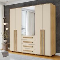 Guarda-roupa Casal 5 Portas 1 Porta com Espelho com 3 Gavetas Las Vegas Iii Guarda-roupa Casal 5 Portas 1 Porta com Espelho com 3 Gavetas Las Vegas Iii
