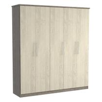 Guarda-Roupa Casal 5 Portas 100% Mdf 975 Demolição/Marfim Areia - Foscarini