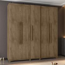 Guarda-Roupa Casal 5 Portas 3 Gavetas Internas 2 Maleiros e Sapateira Munique