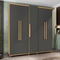 Guarda-Roupa Casal 5 Portas 3 Gavetas Internas 2 Maleiros e Sapateira Munique