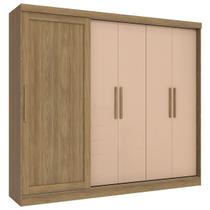 Guarda-Roupa Casal 5 Portas 4 Gavetas Nogueira/Macadamia N564 - Kappesberg