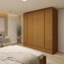 Guarda Roupa Casal 5 Portas com 9 Gavetas 100 MDF Urbano Josandro