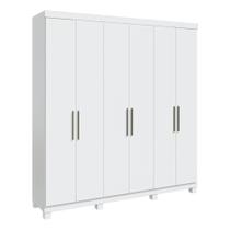 Guarda Roupa Casal 6 Portas 100% em MDF Juparanã Rimo Branco