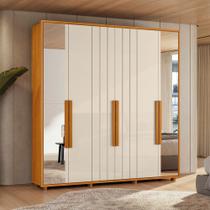 Guarda-Roupa Casal 6 Portas 100% MDF com Espelhos e Pés Veronese