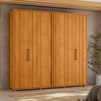Guarda-Roupa Casal 6 Portas 100% MDF com Pés Miró Guarda-Roupa Casal 6 Portas 100% MDF com Pés Miró