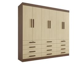 Guarda Roupa Casal 6 Portas 12 Gavetas com pés Mônaco Plus D Doro