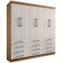 Guarda Roupa Casal 6 Portas 12 Gavetas - Mônaco-Cinamomo/Off White - Móveis D'Doro Guarda Roupa Casal 6 Portas 12 Gavetas - Mônaco-Cinamomo/Off White - Móveis D'Doro