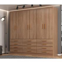 Guarda Roupa Casal 6 Portas 12 Gavetas New Mônaco Evidencia