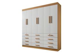 Guarda Roupa Casal 6 Portas 12 Gavetas sem pés Mônaco Plus D' Doro