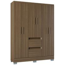 Guarda Roupa Casal 6 Portas 135 cm 949 Castanho POQQ