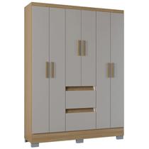 Guarda Roupa Casal 6 Portas 135 cm 949 Damasco Off White POQQ