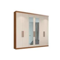 Guarda Roupa Casal 6 Portas (2 c/ Espelho) e 2 Gavetas PH1707 Carvalho Vermontt/Off White - Herval Guarda Roupa Casal 6 Portas (2 c/ Espelho) e 2 Gavetas PH1707 Carvalho Vermontt/Off White - Herval