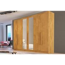 Guarda Roupa Casal 6 Portas (2 c/ Espelho) e 4 Gavetas Oslo Peroba - Europa Guarda Roupa Casal 6 Portas (2 c/ Espelho) e 4 Gavetas Oslo Peroba - Europa