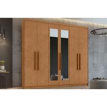 Guarda Roupa Casal 6 Portas (2 c/ Espelho) e 5 Gavetas Áries Amêndoa - Lopas Guarda Roupa Casal 6 Portas (2 c/ Espelho) e 5 Gavetas Áries Amêndoa - Lopas
