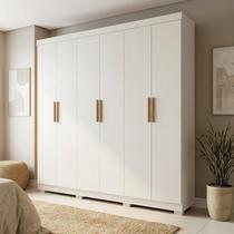 Guarda-roupa Casal 6 Portas 2 Gavetas 100% Mdf Sevilha