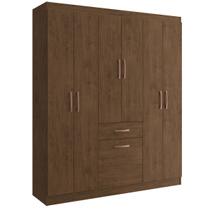 Guarda Roupa Casal 6 Portas 2 Gavetas 137cm Marbella Amarula Doripel