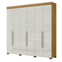 Guarda Roupa Casal 6 portas 2 gavetas 230cm Marrocos Off