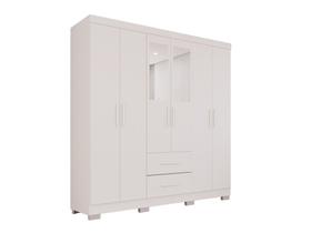 Guarda-roupa Casal 6 Portas 2 Gavetas com Espelho Estrela Premium Salleto