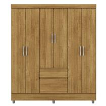 Guarda-Roupa Casal 6 Portas 2 Gavetas com Pés Ideval Nature