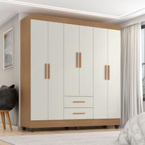 Guarda Roupa Casal 6 Portas 2 Gavetas com Pés Lite Guarda Roupa Casal 6 Portas 2 Gavetas com Pés Lite