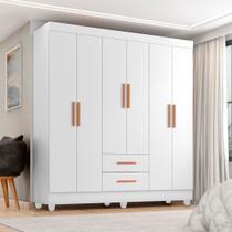 Guarda Roupa Casal 6 Portas 2 Gavetas com Pés Lite Guarda Roupa Casal 6 Portas 2 Gavetas com Pés Lite