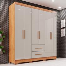 Guarda-roupa Casal 6 Portas 2 Gavetas Estrela Premium