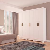 Guarda-Roupa Casal 6 Portas 2 Gavetas Internas 180cm 100% MDF Milena Guarda-Roupa Casal 6 Portas 2 Gavetas Internas 180cm 100% MDF Milena