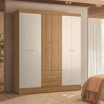 Guarda Roupa Casal 6 Portas 2 Gavetas Itália Kits Paraná
