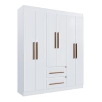 Guarda Roupa Casal 6 Portas 2 Gavetas MDF Napoli