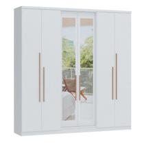 Guarda Roupa Casal 6 Portas 2 Gavetas SONATA 3271A Móveis Castro COM ESPELHO.