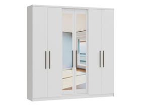 Guarda Roupa Casal 6 Portas 2 Gavetas SONATA 3271A - Móveis Castro COM ESPELHO.