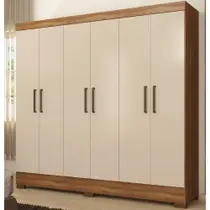 Guarda Roupa Casal 6 Portas 2 Gavetas Verso Demobile