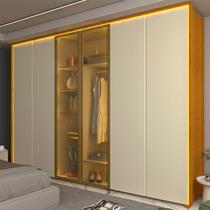 Guarda-Roupa Casal 6 Portas 2 Portas Reflecta com LED com Pés 100% MDF Splendor Marrom/Marrome/Off White Guarda-Roupa Casal 6 Portas 2 Portas Reflecta com LED com Pés 100% MDF Splendor Marrom/Marrome/Off White
