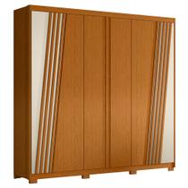 Guarda Roupa Casal 6 Portas 240cm Ouro Verde Cinamomo/Off White - Albatroz