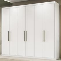 Guarda Roupa Casal 6 Portas 267cm 63370 Sumatra Branco Demobile