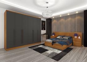 Guarda roupa casal 6 portas 2,70m - Sevilla-Cinamomo Grafite - Tcil Móveis Guarda roupa casal 6 portas 2,70m - Sevilla-Cinamomo Grafite - Tcil Móveis