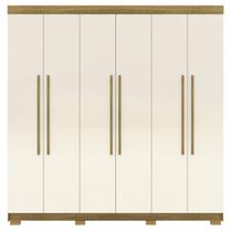 Guarda Roupa Casal 6 Portas 2G 218 cm 10037 Nature Champanhe VLR Guarda Roupa Casal 6 Portas 2G 218 cm 10037 Nature Champanhe VLR