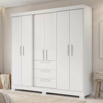 Guarda Roupa Casal 6 Portas 3 Gavetas 100% MDF Select Branco Guarda Roupa Casal 6 Portas 3 Gavetas 100% MDF Select Branco