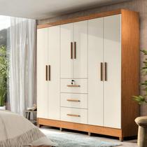Guarda Roupa Casal 6 Portas 3 Gavetas com Chave Mumbai MDP Guarda Roupa Casal 6 Portas 3 Gavetas com Chave Mumbai MDP