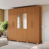 Guarda-Roupa Casal 6 Portas 3 Gavetas com Espelho Harmonia