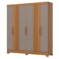 Guarda Roupa Casal 6 Portas 3 Gavetas Francês B367 Cinamomo Avelã - Henn - Briz