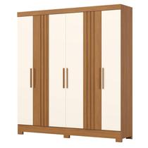 Guarda Roupa Casal 6 Portas 3 Gavetas Francês B367 Cinamomo Off White - Henn - Briz
