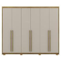 Guarda Roupa Casal 6 Portas 3 Gavetas MDF 275 cm Nature Fend VLR Guarda Roupa Casal 6 Portas 3 Gavetas MDF 275 cm Nature Fend VLR