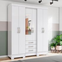 Guarda Roupa Casal 6 Portas 3 Gavetas Mentor Briz