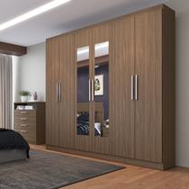 Guarda Roupa Casal 6 Portas 3 Gavetas Mônaco com Espelho