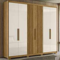 Guarda Roupa Casal 6 Portas 4 Gav 0340 Freijo Off White Moval