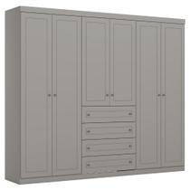 Guarda Roupa Casal 6 Portas 4 Gavetas 262 cm Americano Branco HP HENN Guarda Roupa Casal 6 Portas 4 Gavetas 262 cm Americano Branco HP HENN