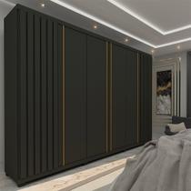 Guarda Roupa Casal 6 Portas 4 Gavetas Absolut New 100% MDF