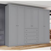 Guarda Roupa Casal 6 Portas 4 Gavetas Americano Henn